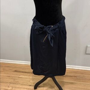 Moschino Women’s Silk Navy Tie-Waist Skirt